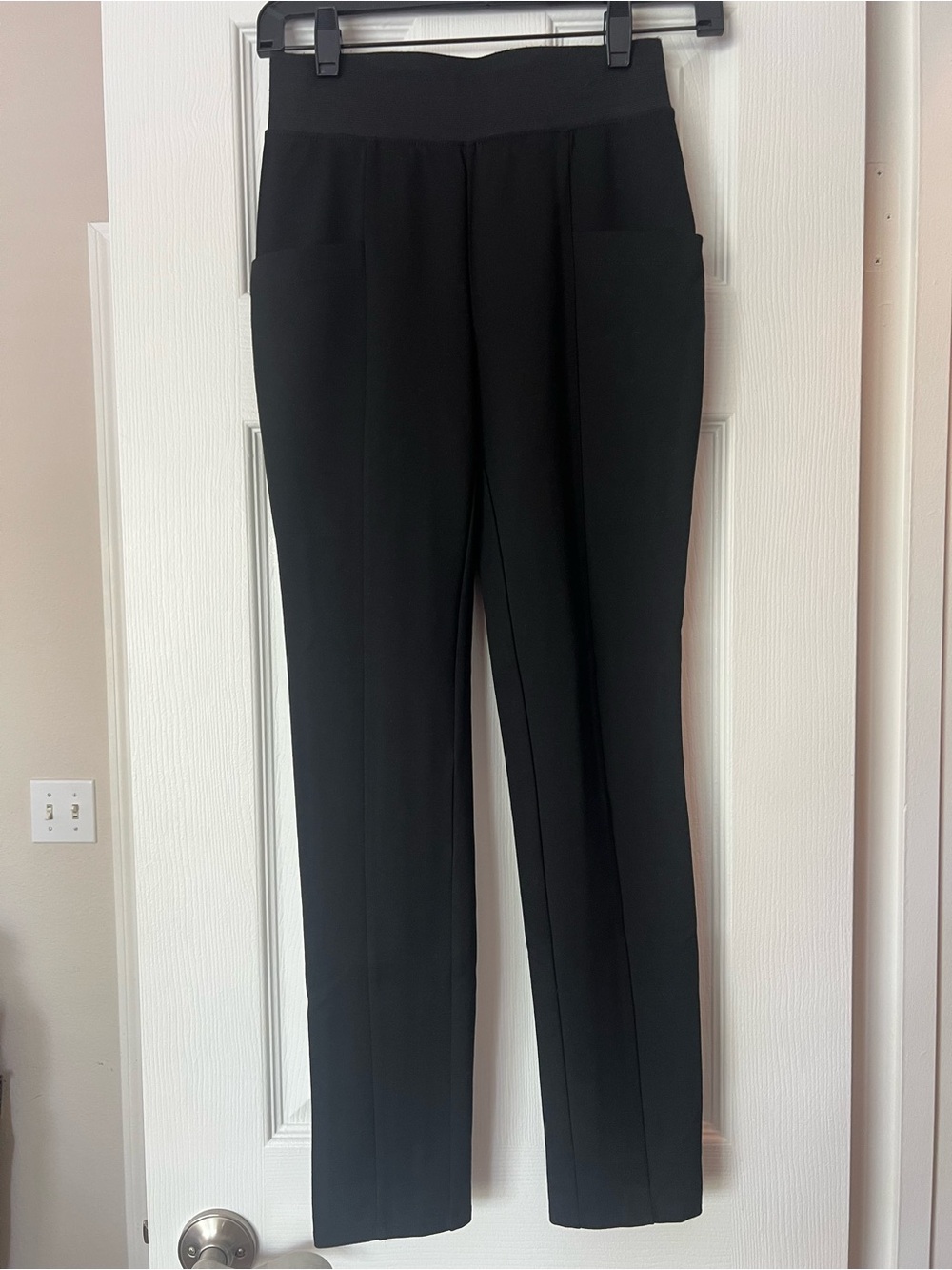 Banana Republic Black Pull-On Straight Leg Leggings
